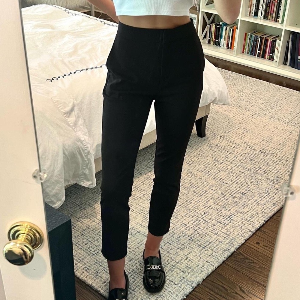 Zara Black Jogger Waist Work Pants (size M)